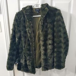 Forever 21 green zip-up